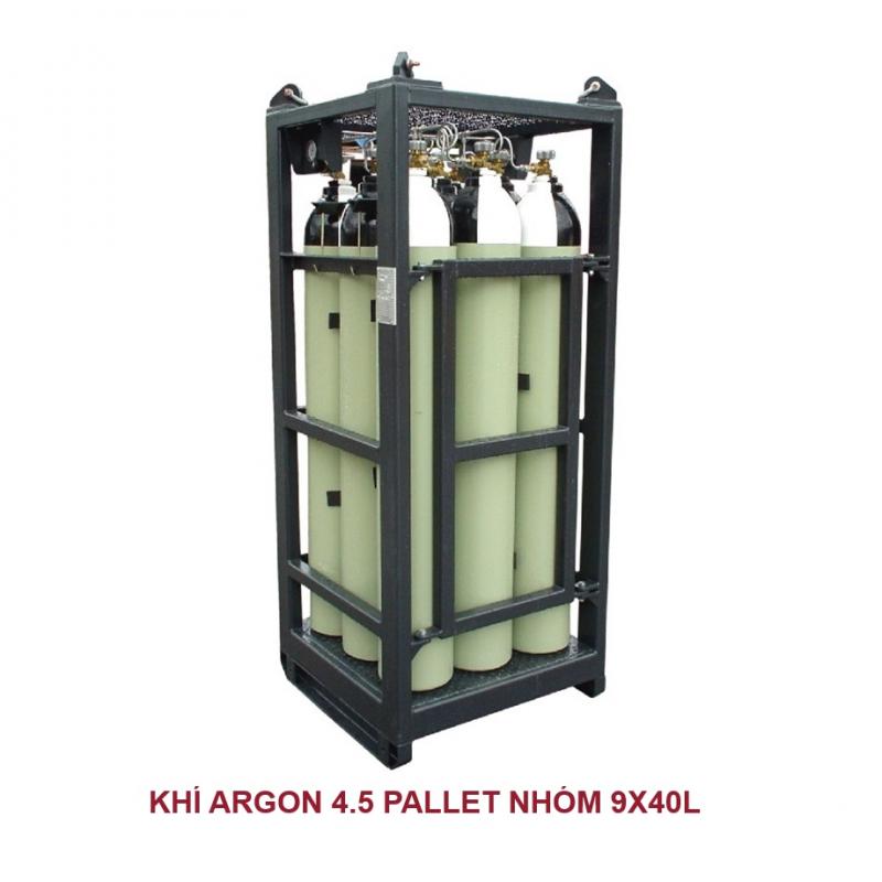 Khí Argon 4.5 pallet nhóm 9x40lít 150bar